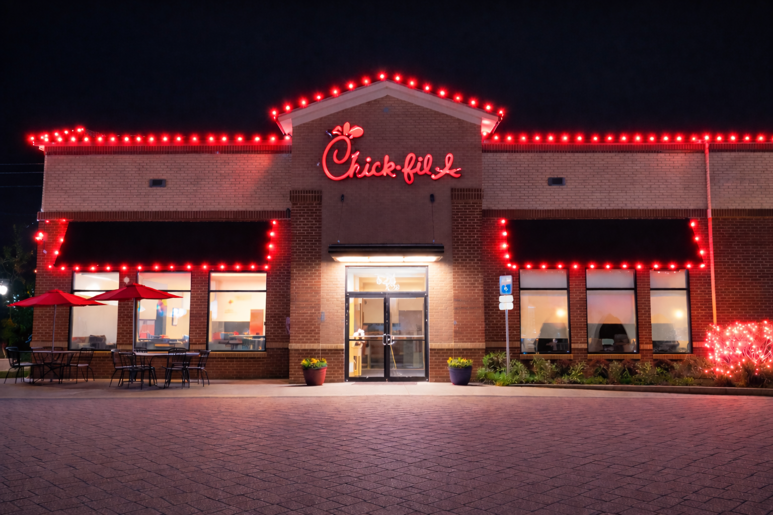 Red Chickfila Christmas Lights 