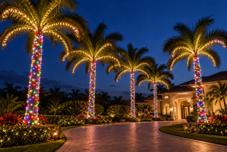 Workspro US Remodeling Corp tree wrapping Christmas lights in Bradenton, FL (photo 4)