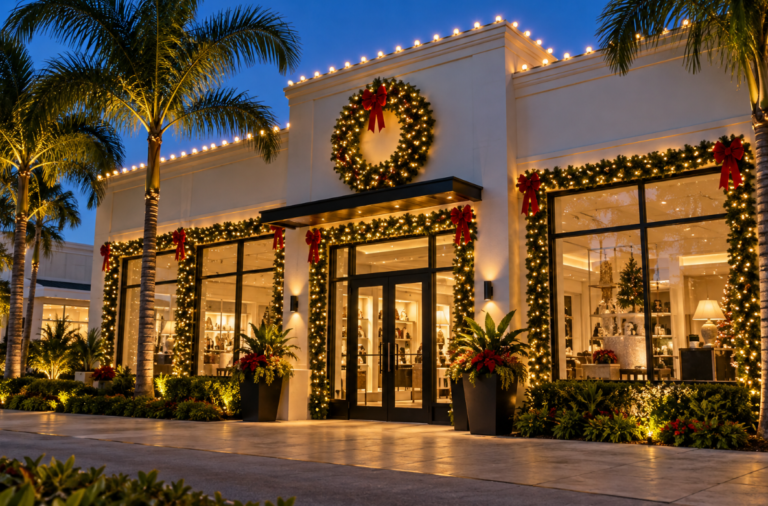 Workspro US Remodeling Corp commercial Christmas light displays in Bradenton, FL (photo 2)