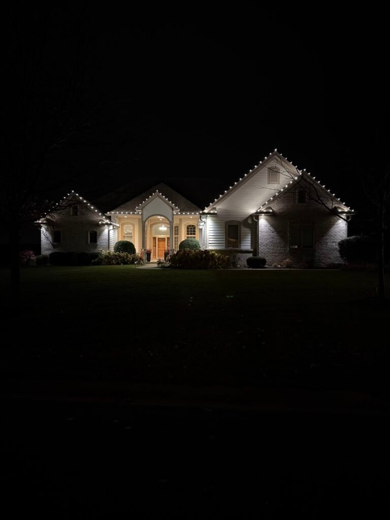 Studio 72 Lighting Christmas light installation in Richfield, Wisconsin (photo 1)