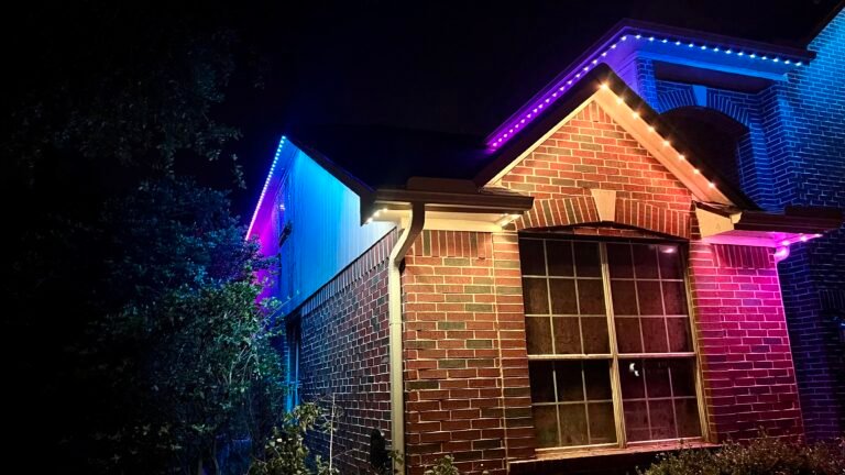 Christmas Lights Decoration permanent color-changing holiday lights in Pearland, TX (photo 1)