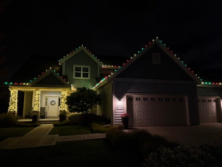 Studio 72 Lighting Christmas light installation in Richfield, Wisconsin (photo 2)