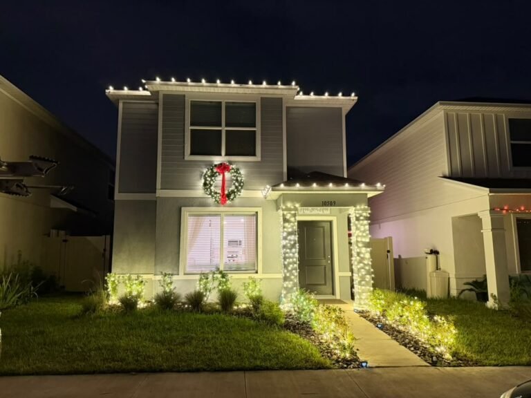 Workspro US Remodeling Corp landscape and walkway Christmas lights in Bradenton, FL (photo 2)