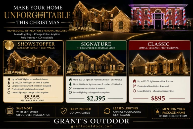 Grants Outdoor Christmas lights near Colleyville, TX